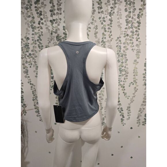 90 Degree by Reflex Racerback Crop Tank Silver Pine XL NWT Active Yoga Top - Picture 5 of 8